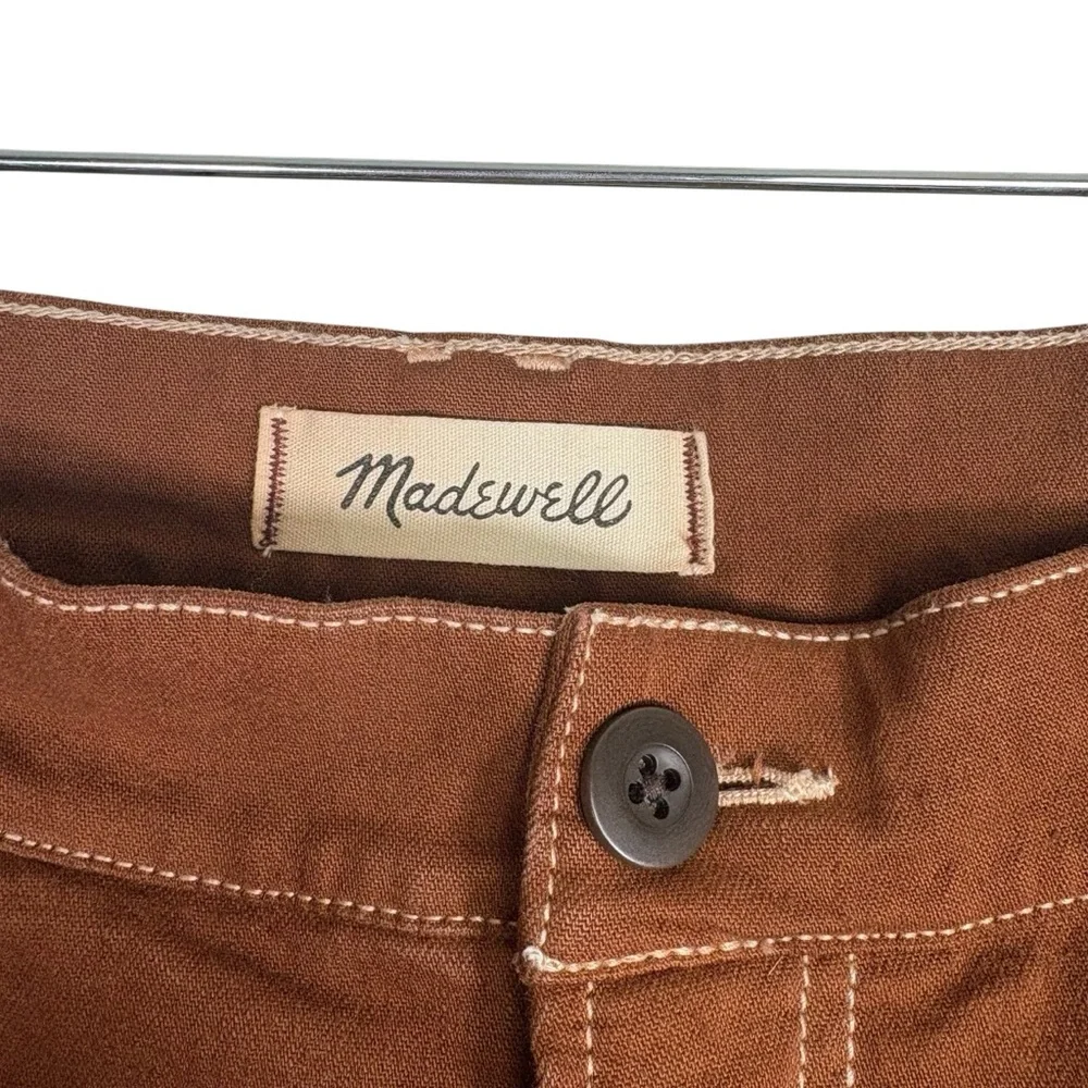 Madewell Emmett Wide Leg Chestnut Brown Trousers Womens P33 Jeans Pants Denim - Picture 6 of 10